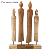 Wood sculpture, Buddha