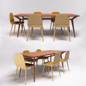 Unica moblar dining table and Treku Bisell chairs