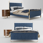 Gwen Metal and Upholstered Bed