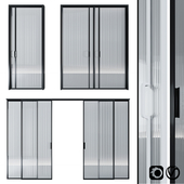 Glass door pocket and swing system