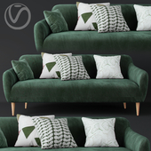 Macy Green Velvet Sofa