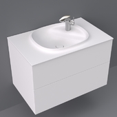 Beyond by Roca base unit with two drawers and basin 800x505x525