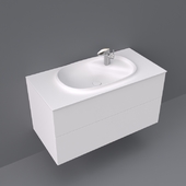 Beyond by Roca base unit with two drawers and basin 1000x505x525