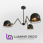 "ОМ" Подвесной лофт светильник Lumina Deco Valmonti W3 черный