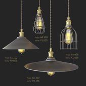 2 Dome Light Shade & 2 Cage Pendants