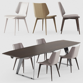 ECHOES DINING TABLE & KASUKA CHAIR Roche Bobois