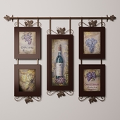 Hanging wine pictures