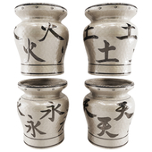 Chinese  Vase Set 05