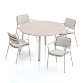 Kettal Village Round Dining Table and Chair