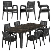 Flexform Ortigia chair Iseo table set