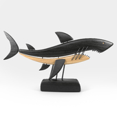 Shark Wooden Sculpture