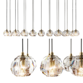 RH modern boule de cristal chandelier