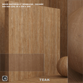 Material wood / teak (seamless) - set 64