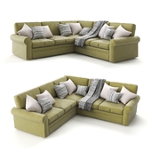 Угловой диван "Auguste Corner" велюровый, зеленый, от фабрики "Century Furniture".