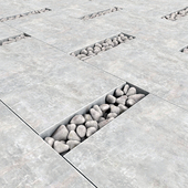 Paving title pebble / Paving slabs with pebbles