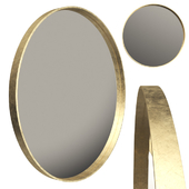 KARE Mirror Curve Round Brass 100cm (vray NEXT)