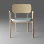 Chair "Mild" with a wooden back