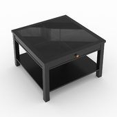 Kvartet table with glass top