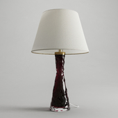 Red & Clear Glass Table Lamp by Carl Fagerlund