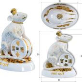 Wine bottle feng shui asian mouse
