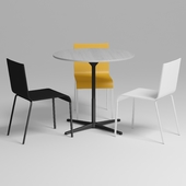 Vitra super fold table and Vitra .03 chair