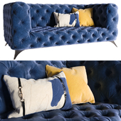 KARE Sofa Look 180cm Velvet Blue (vray NEXT)