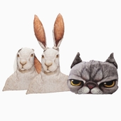 Pillows hare and cat from Kare design