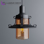 "OM" Pendant lamp Lumina Deco Capri black LDP 11328-1 (BK)