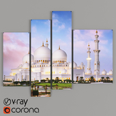 Masjid, Mosque, triptych, picture,