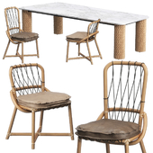 Manao chairs Nevada table by Baxter