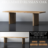 RECLAIMED RUSSIAN OAK PLANK RECTANGULAR DINING TABLE Large