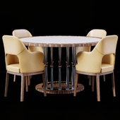 Ale Table-Judit Flexform Armchairs Set