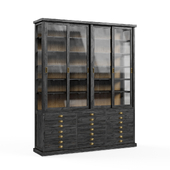 MOLIERE Black Recycled Pine Drawer Display Case