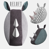 Decorative rhino head fabric SOFTHEADS