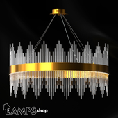 L1231 Chandelier Gold Glass Sticks