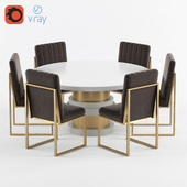 Boca Round Dining Table And Chair