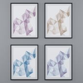Collection of paintings geometric abstraction