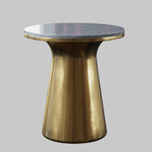 West Elm Marble Topped Pedestal Side Table