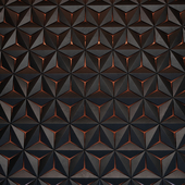3D panels black Hexagons
