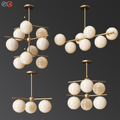 Westelm Sphere Stem Chandelier Set