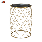 Round Brass Metal Table
