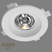 OM Врезной гипсовый светильник RODEN-light RD-256 AR-111