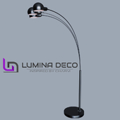 "OM" Floor Lamp Lumina Deco Wallscot black LDF 8801-3 BK