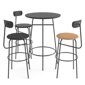 Afteroom bar chair + table by MENU