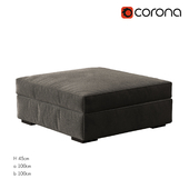 Axis II Square Cocktail Ottoman