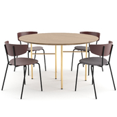 Herman Chair + Mingle Table Round by ferm LIVING