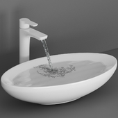 Ceramic Wash Basin With Falling Water