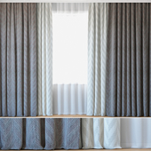 Curtains 104 | Curtains with Tulle | Jacquard Fabric | Lazarus