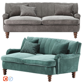 Channel Tufted Two-Cushion Sofa