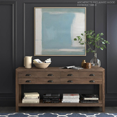 Pottery Barn set ARCHITECTS RECLAIMED WOOD CONSOLE TABLE